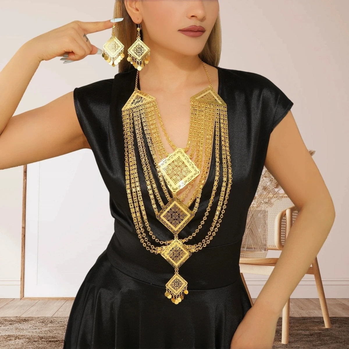 Zentiq Golden Lattice Geometric Set