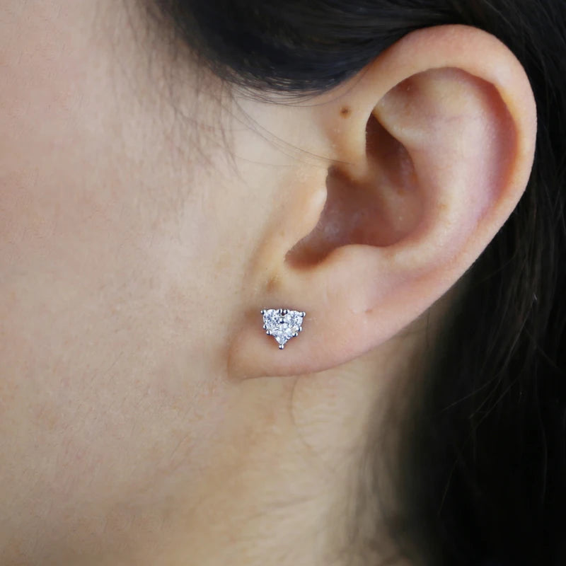 Trilogy Heart: Sterling Silver Necklace