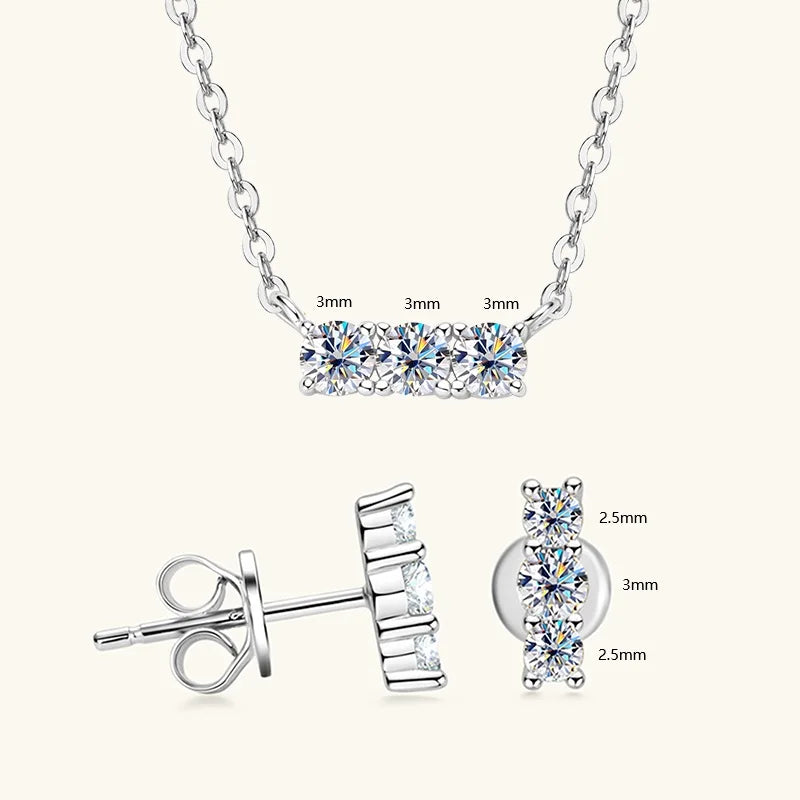 Moissanite Brilliance: Jewelry Set