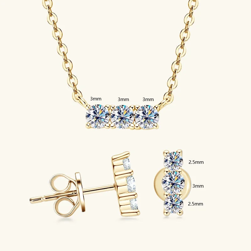 Moissanite Brilliance: Jewelry Set